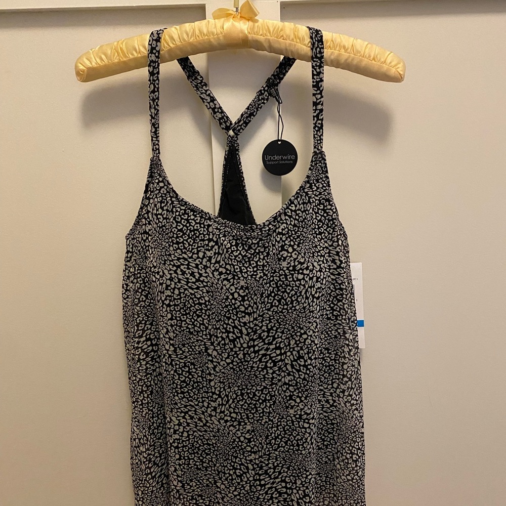 Coco reef swim tankini with underwire support. Modest coverage .